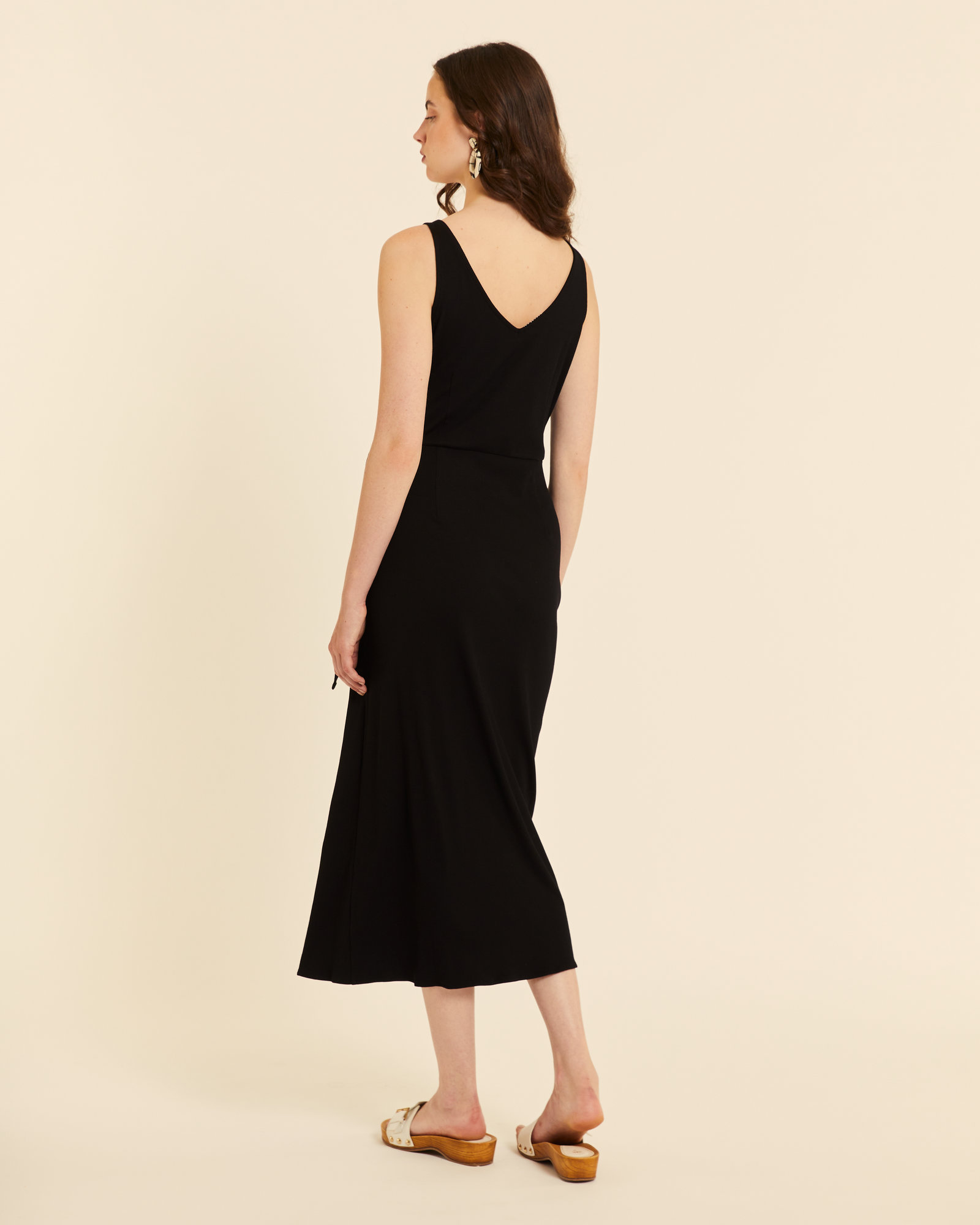 Vestido canale cruzado negro - Imagen 2