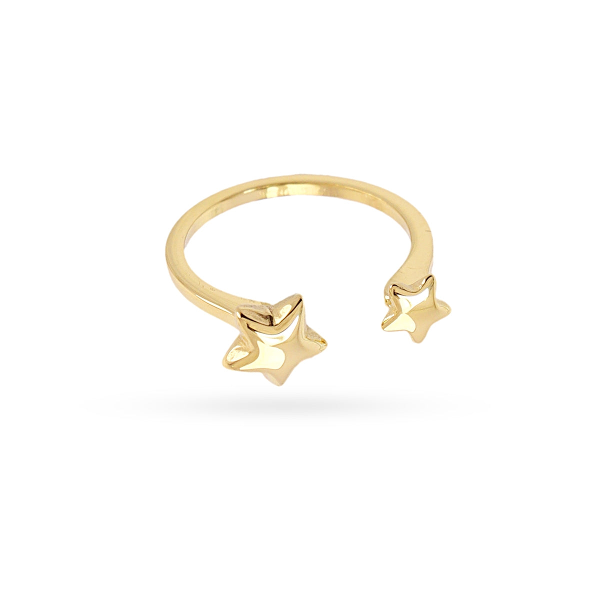 Anillo Ajustable Essentials Estrellas en Dorado, bisutería de acero de la colección Essentials — Tiendas Via Vai Estepona