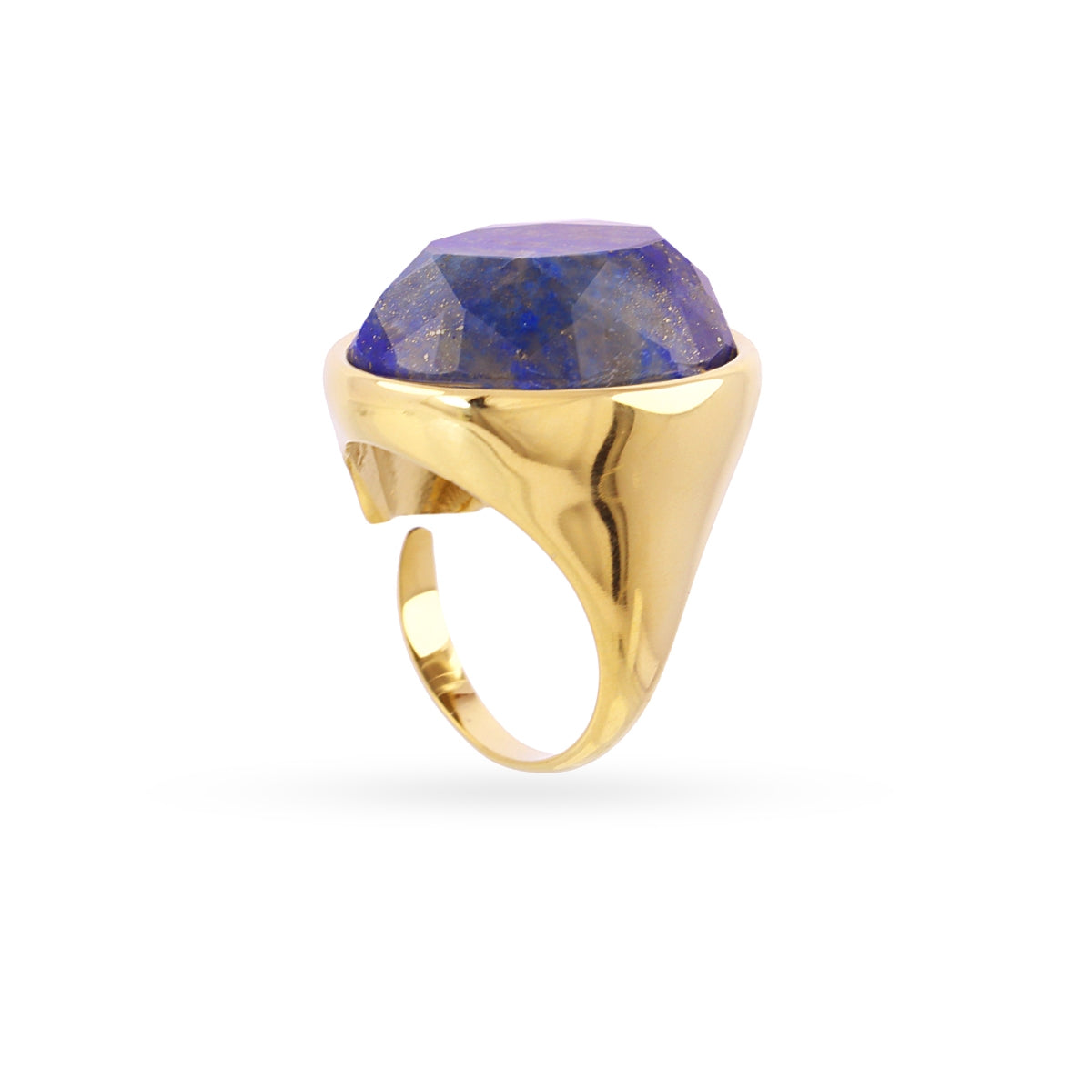Anillo Spirit Sello Piedra en Azul, bisutería de acero de la colección Sand Dust — Tiendas Via Vai Estepona