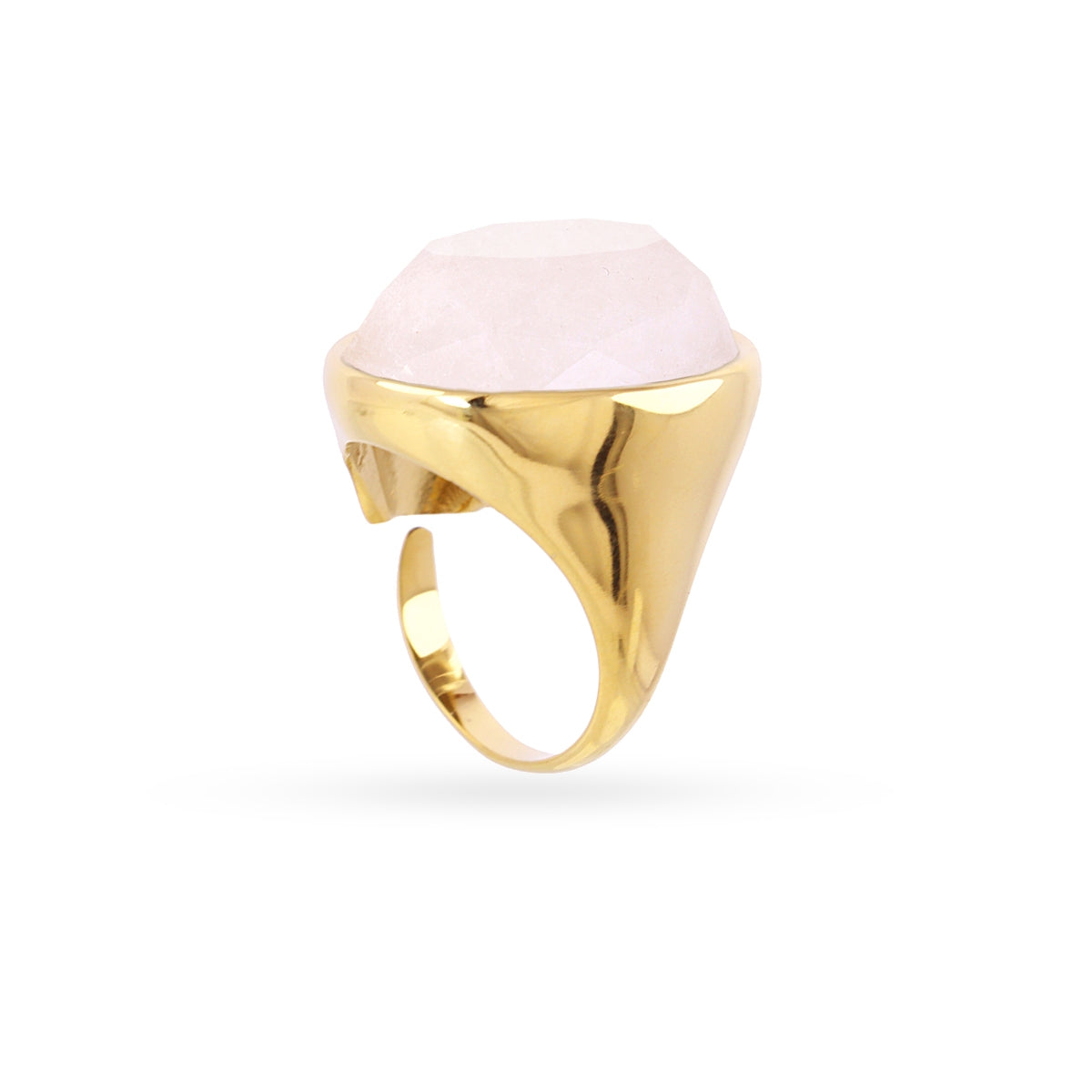 Anillo Spirit Sello Piedra en Beige, bisutería de acero de la colección Sand Dust — Tiendas Via Vai Estepona