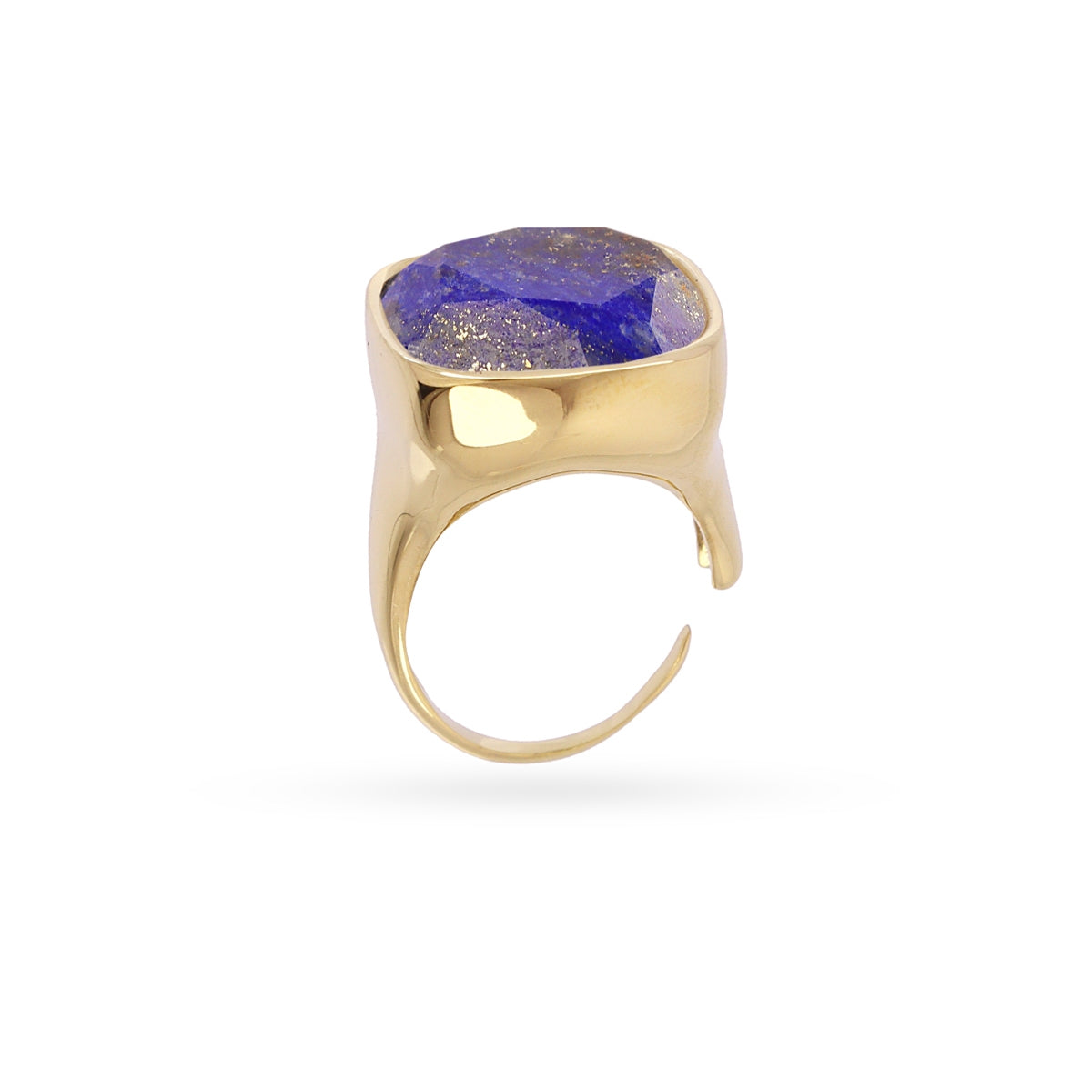 Anillo Spirit Sello Piedra Cuadrada en Azul, bisutería de acero de la colección Sand Dust — Tiendas Via Vai Estepona