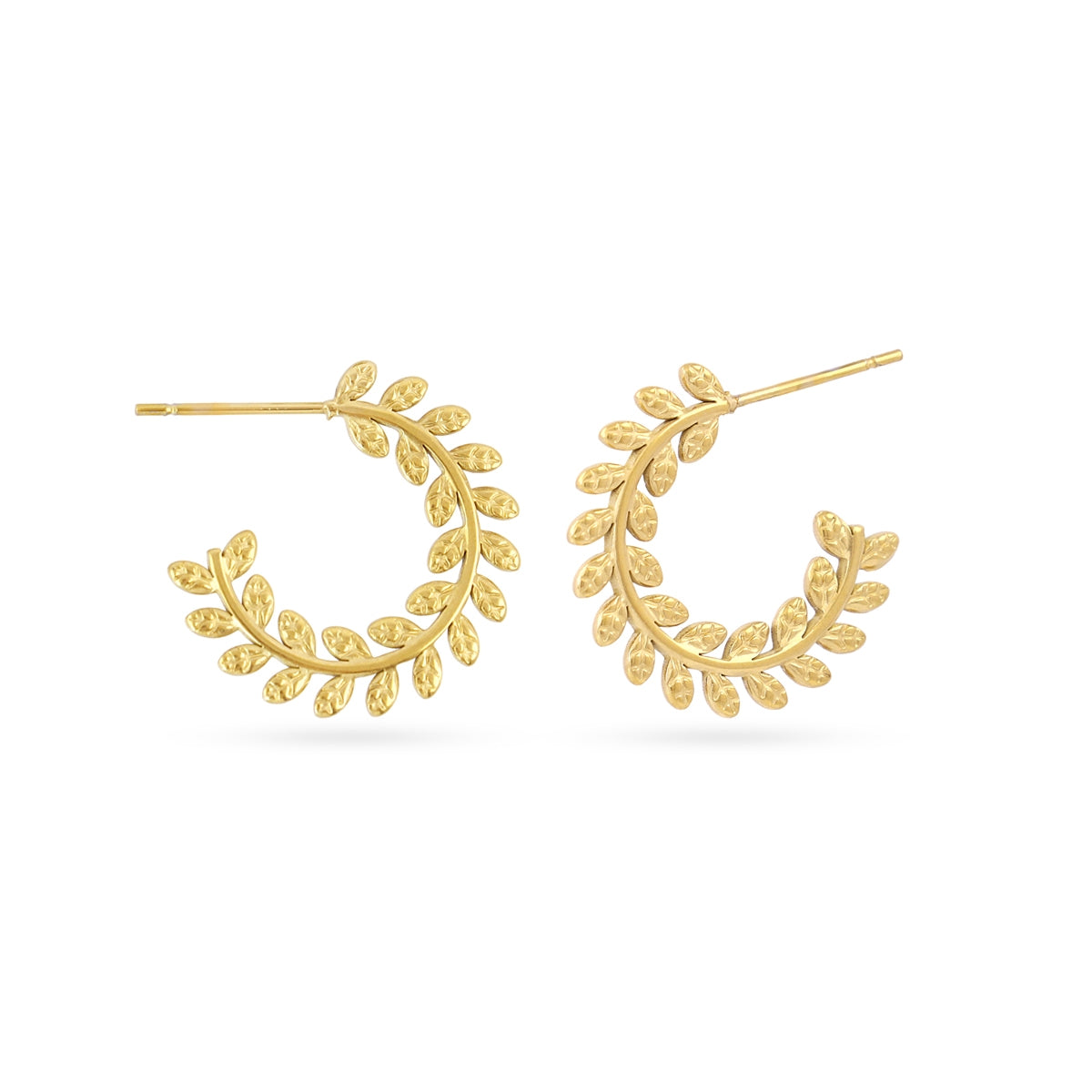 Aros Essentials Corona en Dorado, bisutería de acero de la colección Essentials — Tiendas Via Vai Estepona
