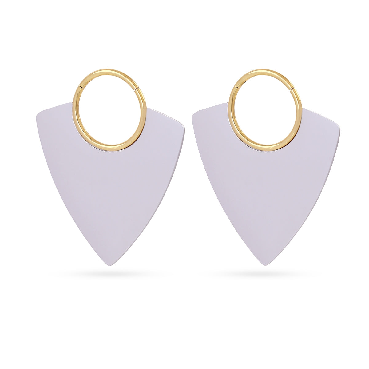 Aros Essentials Geométrico Bicolor en Combinado metalizado, bisutería de acero de la colección Essentials — Tiendas Via Vai Estepona
