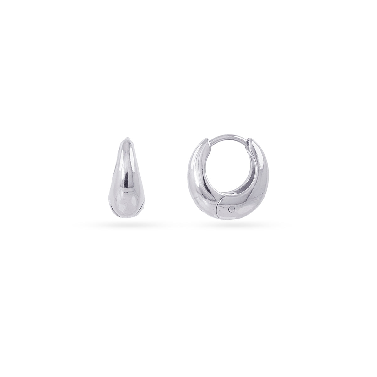 Aros Essentials Gota 12-14 Mm en Plateado, bisutería de acero de la colección Essentials — Tiendas Via Vai Estepona
