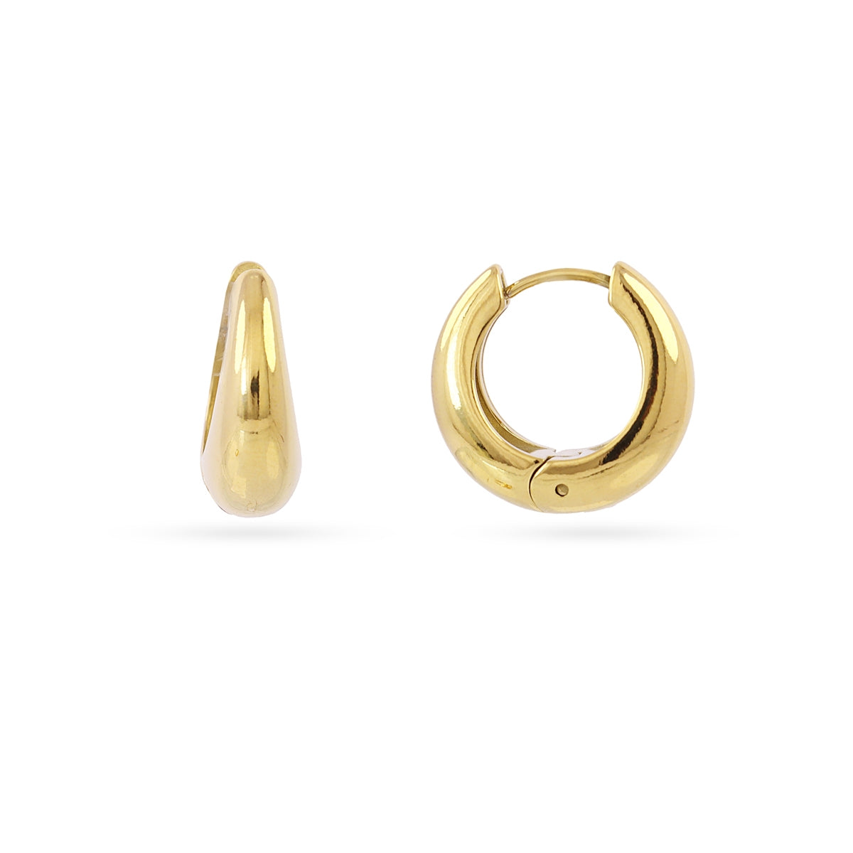 Aros Essentials Gota 18 Mm en Dorado, bisutería de acero de la colección Essentials — Tiendas Via Vai Estepona