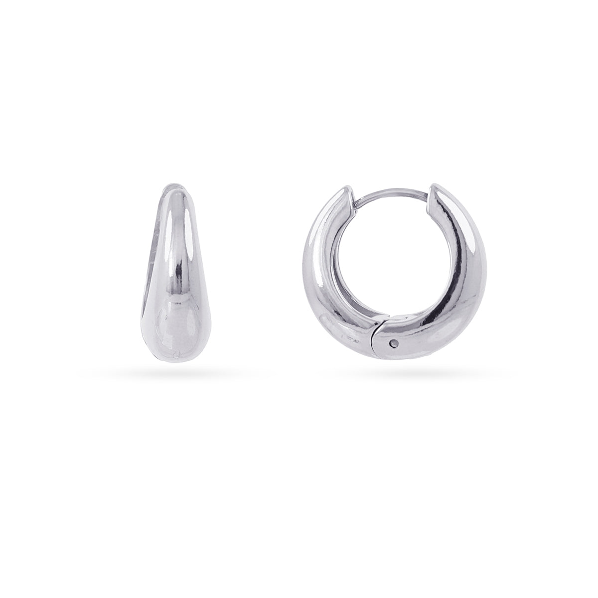 Aros Essentials Gota 18 Mm en Plateado, bisutería de acero de la colección Essentials — Tiendas Via Vai Estepona