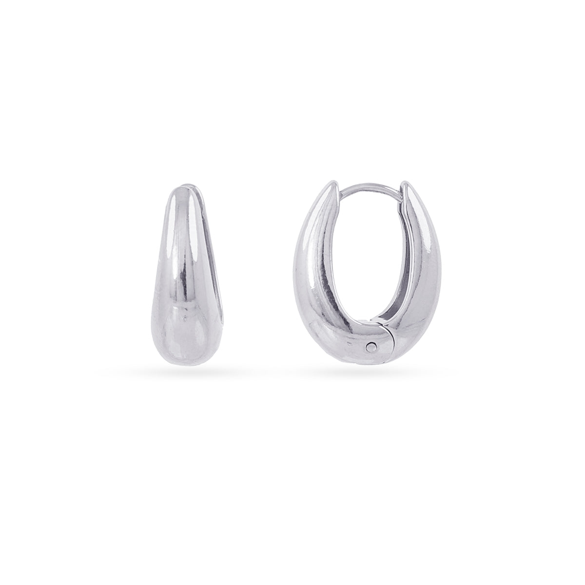 Aros Essentials Gota 20 Mm en Plateado, bisutería de acero de la colección Essentials — Tiendas Via Vai Estepona