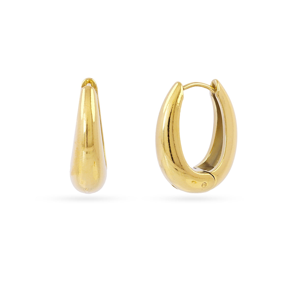 Aros Essentials Gota 23 Mm en Dorado, bisutería de acero de la colección Essentials — Tiendas Via Vai Estepona