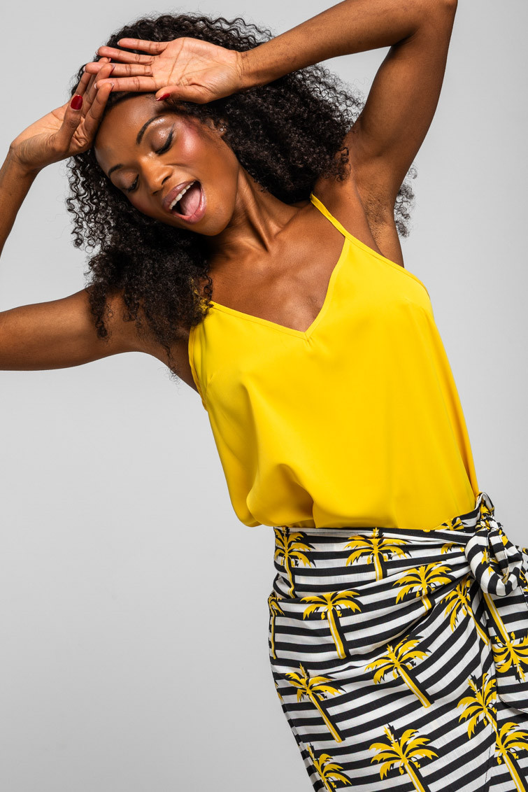 Blusa lencera amarilla - La Faraona Lolina