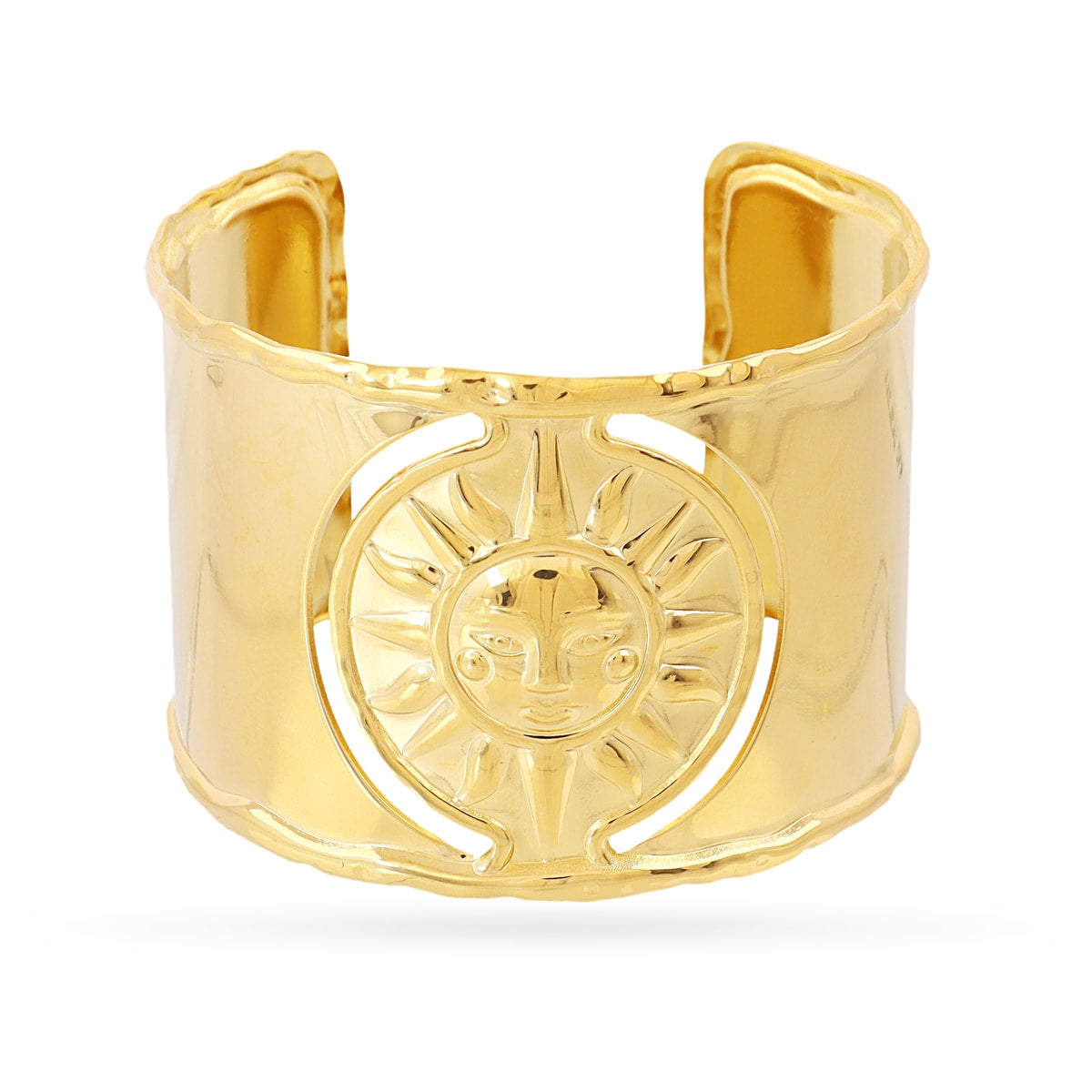 Brazalete Ajustable Sol en Dorado, bisutería de acero de la colección Essentials — Tiendas Via Vai Estepona