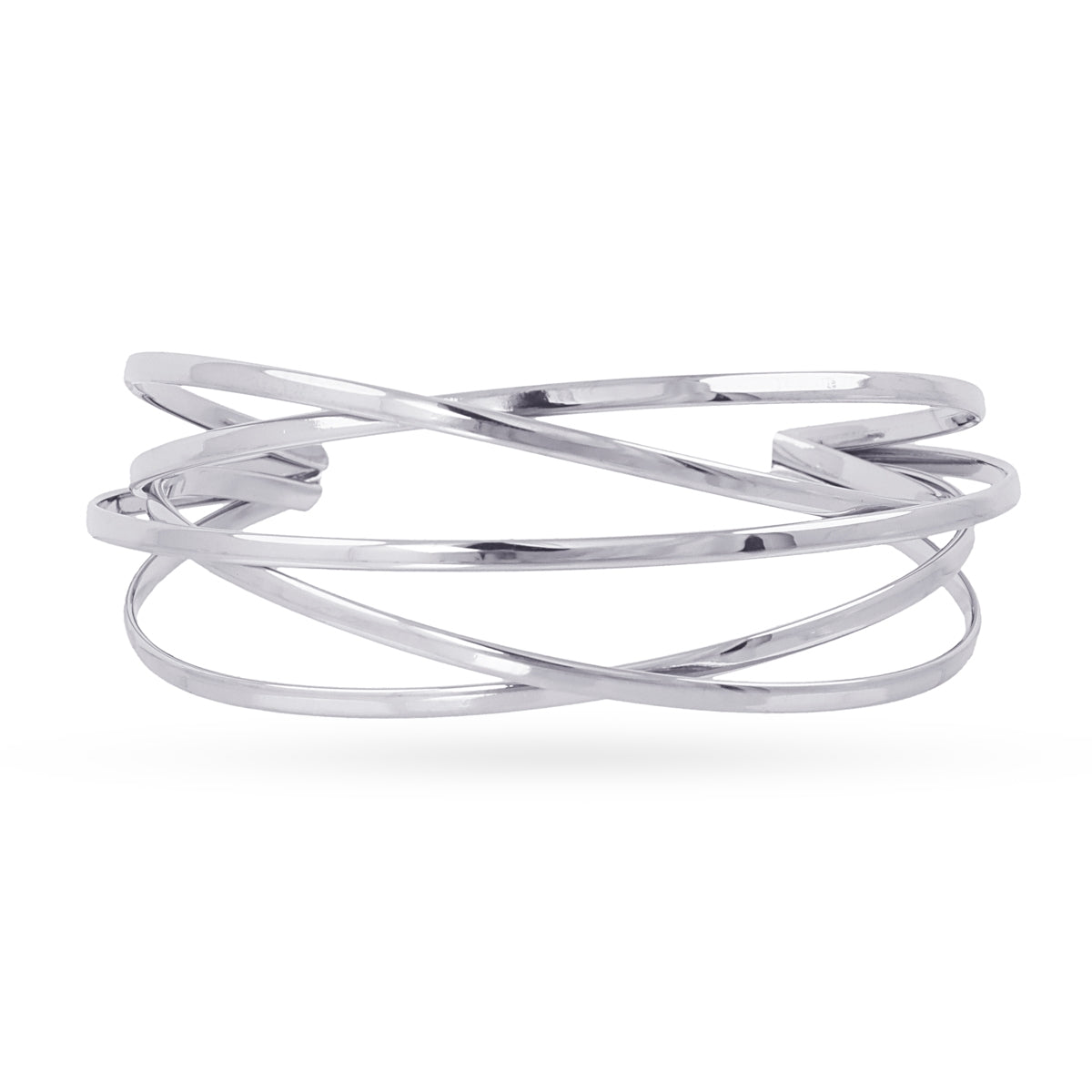 Brazalete Essentials Esclava Multi Tubos en Plateado, bisutería de acero de la colección Essentials — Tiendas Via Vai Estepona