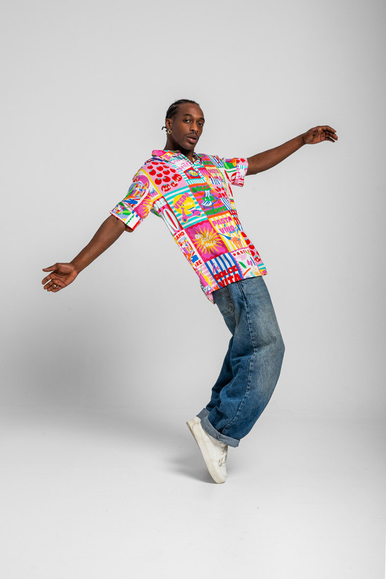 Camisa safari de estampado collage italiano - Dolce Far Niente Lolina - Imagen 8