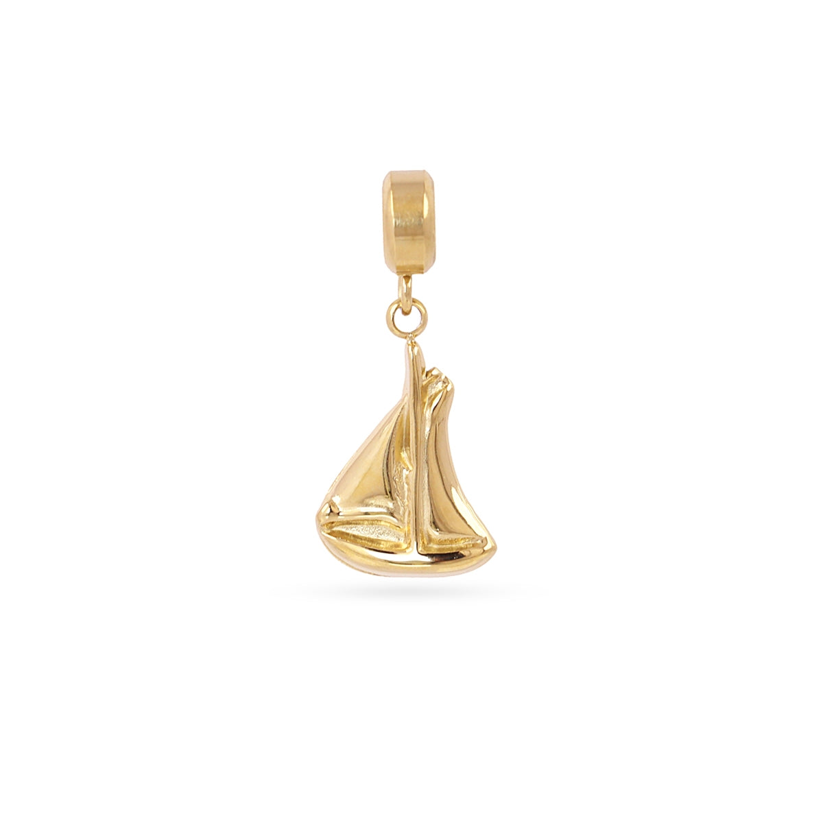 Charm Barco en Dorado, bisutería de acero de la colección Charms — Tiendas Via Vai Estepona