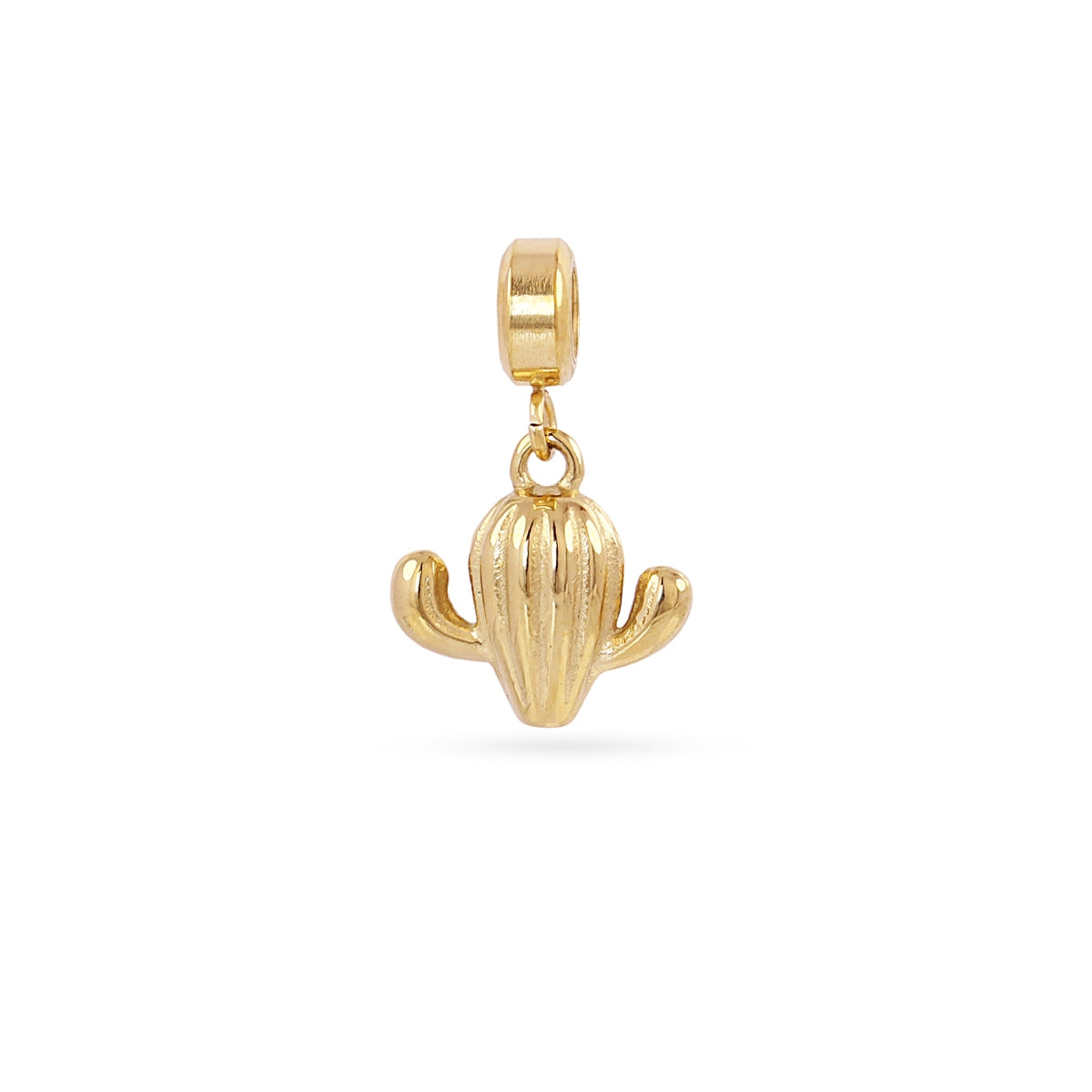 Charm Cactus en Dorado, bisutería de acero de la colección Charms — Tiendas Via Vai Estepona