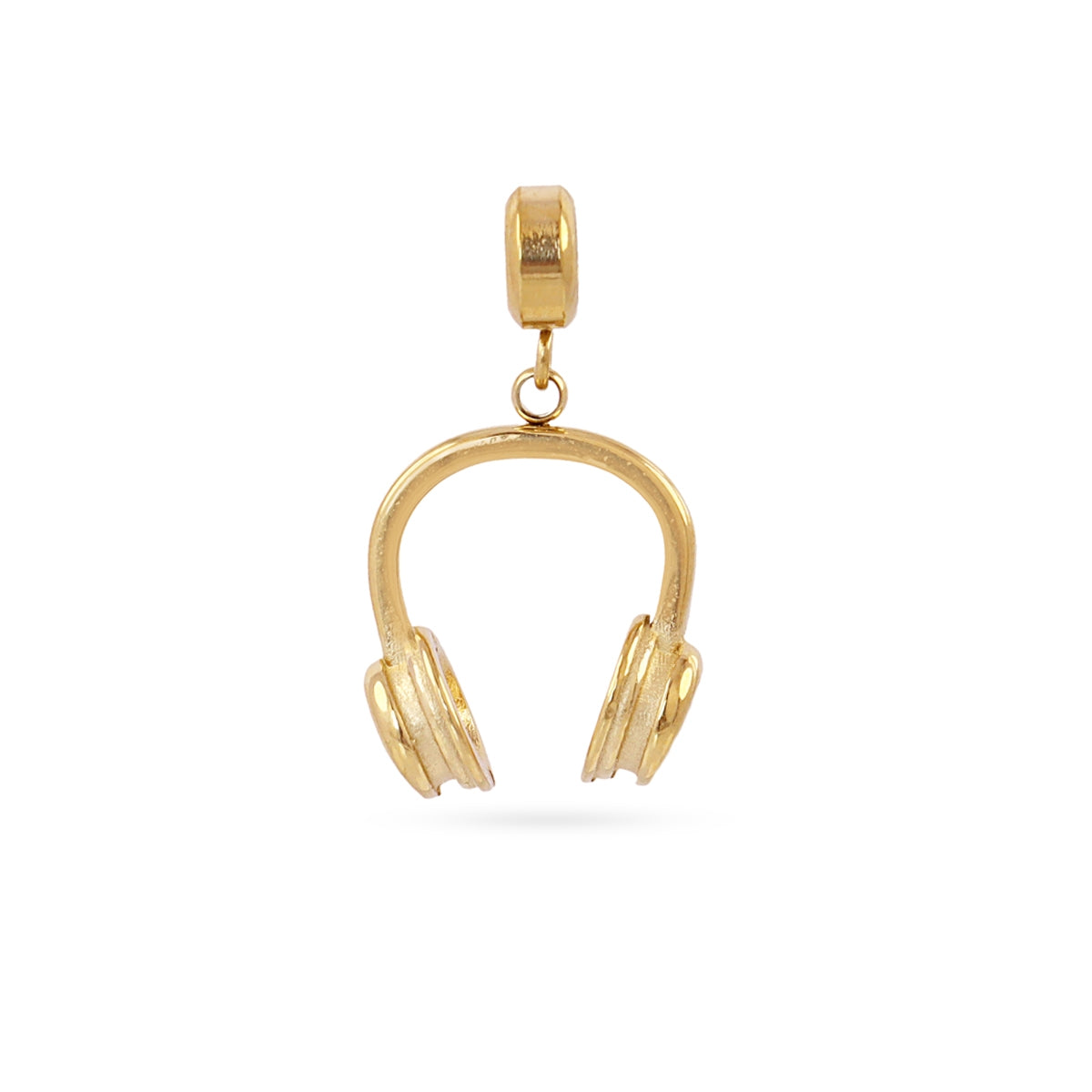 Charm Cascos Música en Dorado, bisutería de acero de la colección Charms — Tiendas Via Vai Estepona