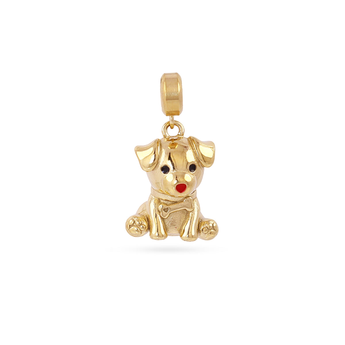 Charm Perrito en Dorado, bisutería de acero de la colección Charms — Tiendas Via Vai Estepona