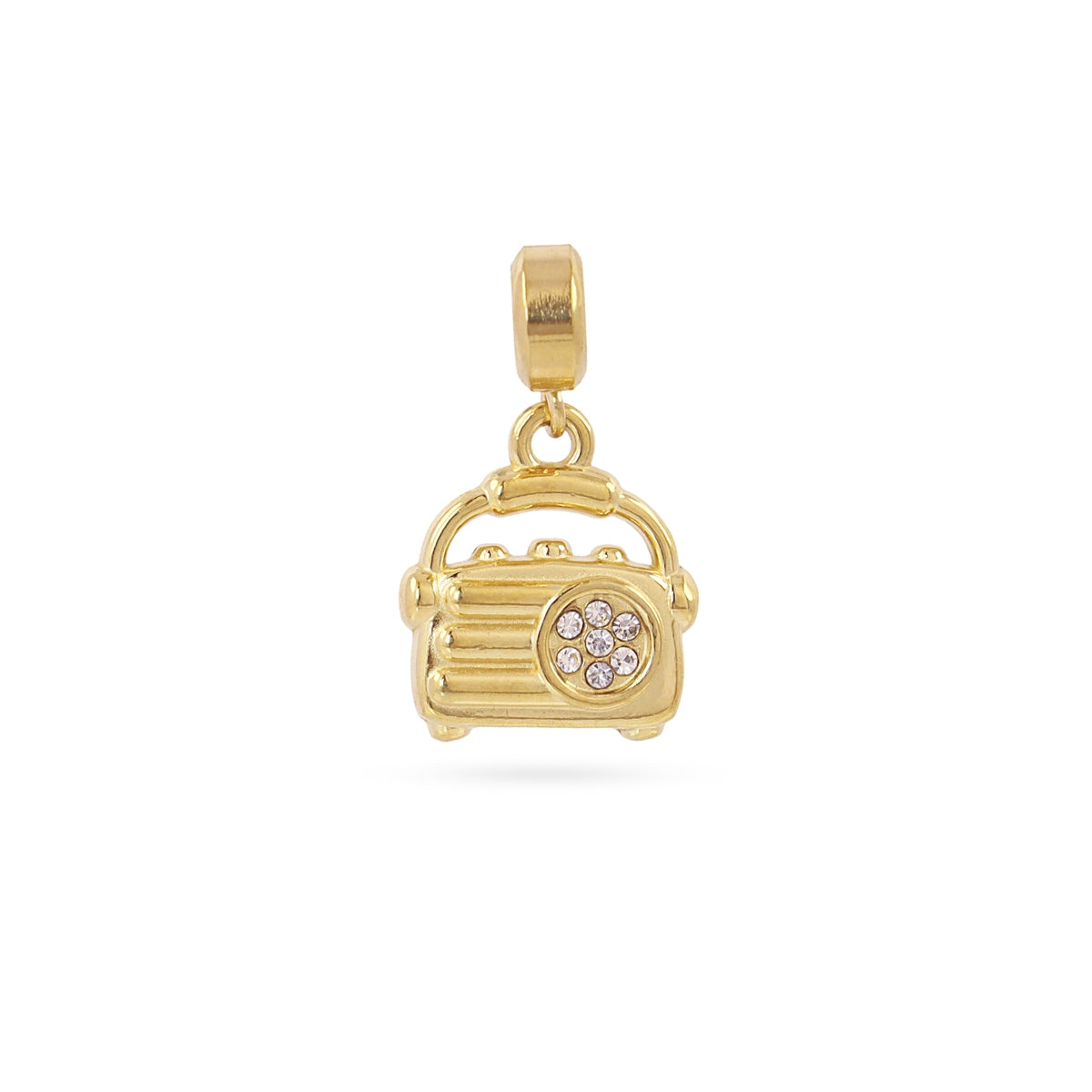 Charm Radio en Dorado, bisutería de acero de la colección Charms — Tiendas Via Vai Estepona