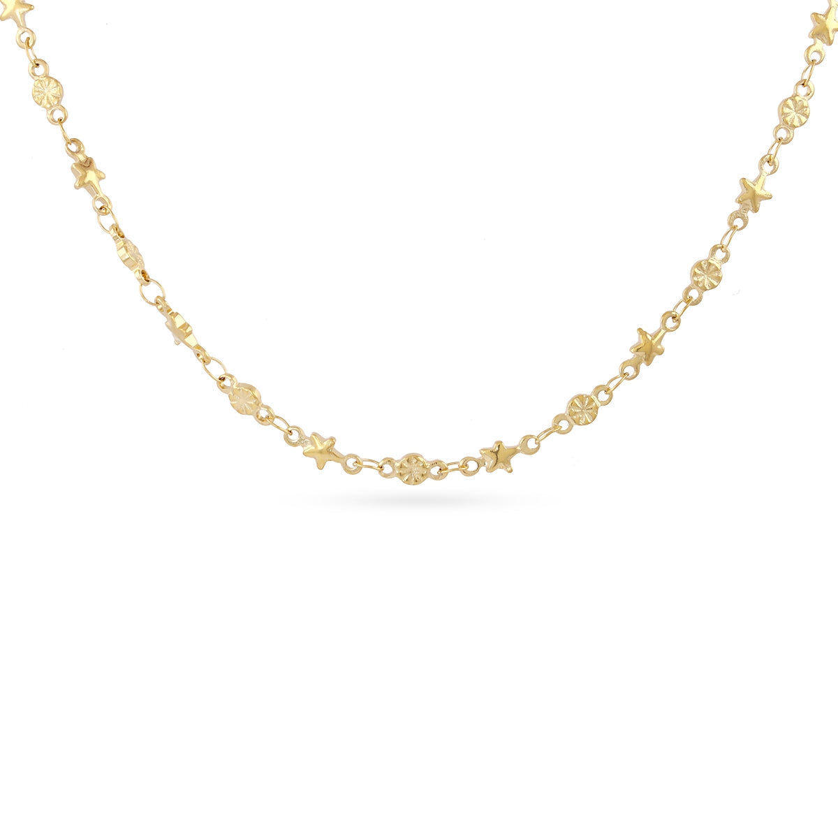 Collar Basic Mini Estrellas en Dorado, bisutería de acero de la colección Essentials — Tiendas Via Vai Estepona