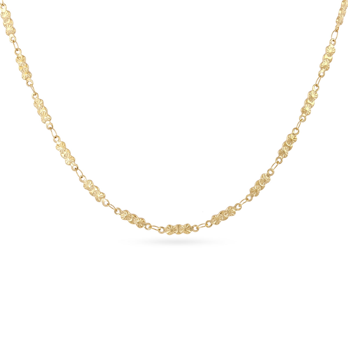 Collar Basic Mini Flores en Dorado, bisutería de acero de la colección Essentials — Tiendas Via Vai Estepona