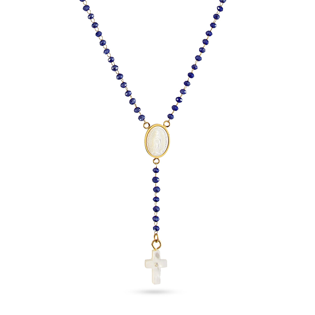 Collar Agnus en Azul, bisutería de acero de la colección Astros — Tiendas Via Vai Estepona