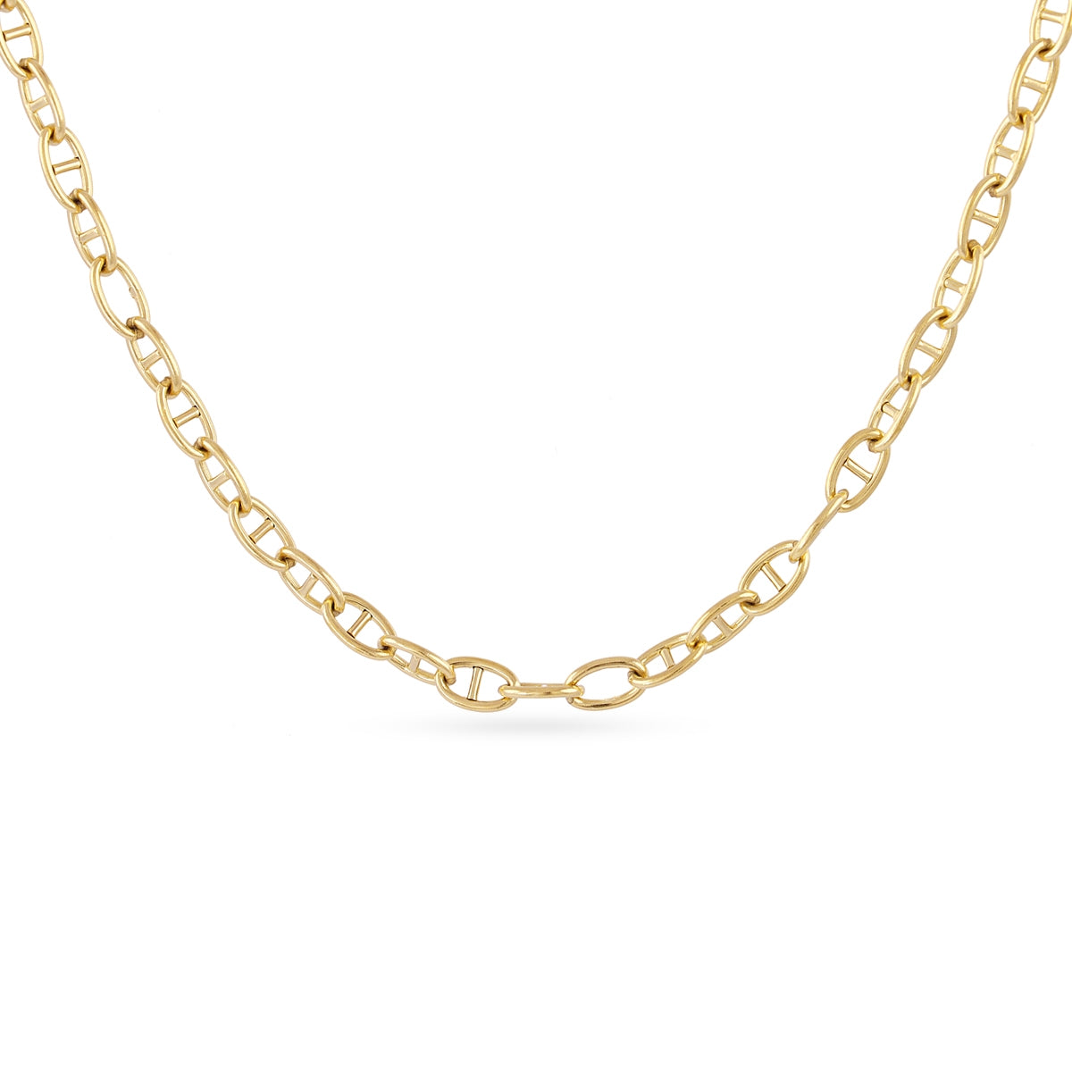 Collar Essentials Eslabón Ovalado Dorado en Dorado, bisutería de acero de la colección Essentials — Tiendas Via Vai Estepona