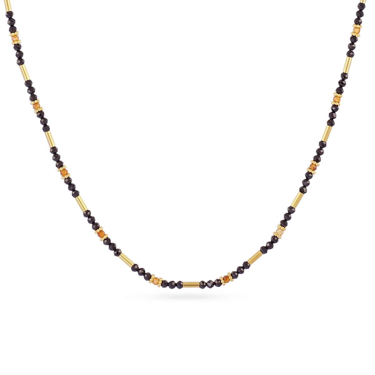 Collar Extensible Spirit Tubos Dorados en Negro, bisutería de acero de la colección Sand Dust — Tiendas Via Vai Estepona