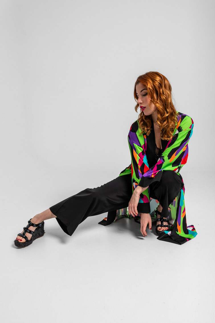 Pantalón fluido jogging verde de loros - Al Loro Lolina - Imagen 7