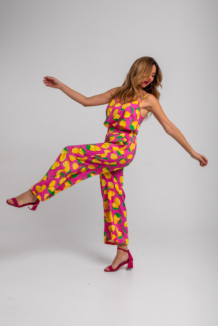 Pantalón fluido rosa de limones - Limoncello Lolina - Imagen 4