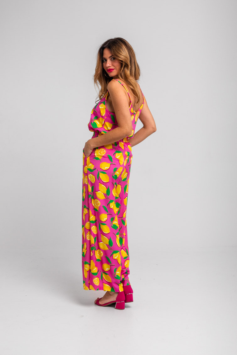 Pantalón fluido rosa de limones - Limoncello Lolina - Imagen 6