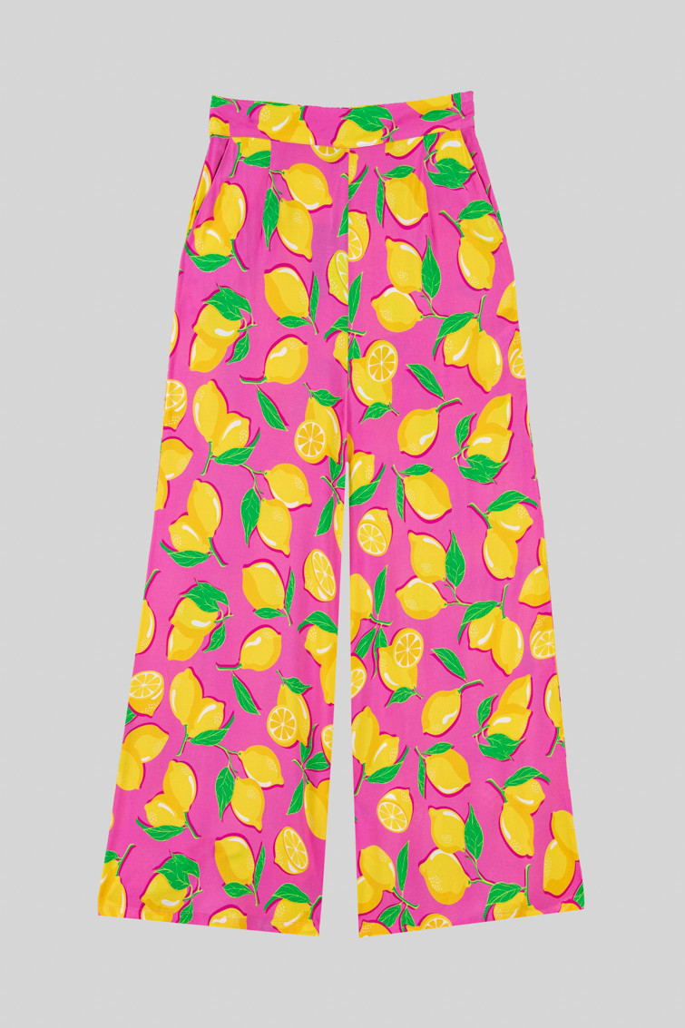 Pantalón fluido rosa de limones - Limoncello Lolina - Imagen 10