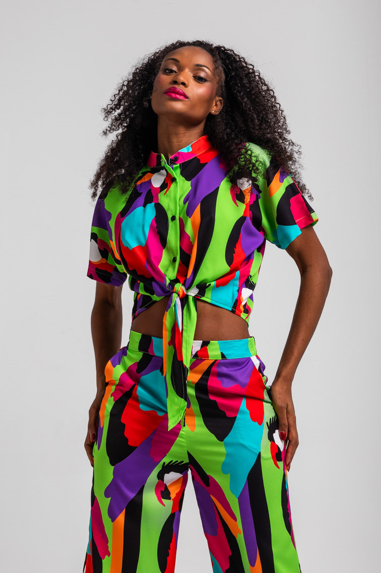 Pantalón Sastre verde de loros - Al Loro Lolina - Imagen 8