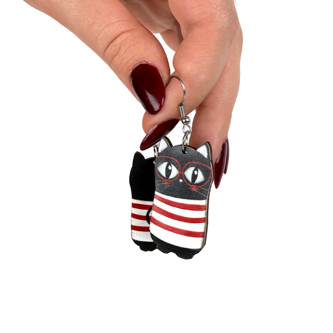 Pendientes Madera Cat Lover - Imagen 2