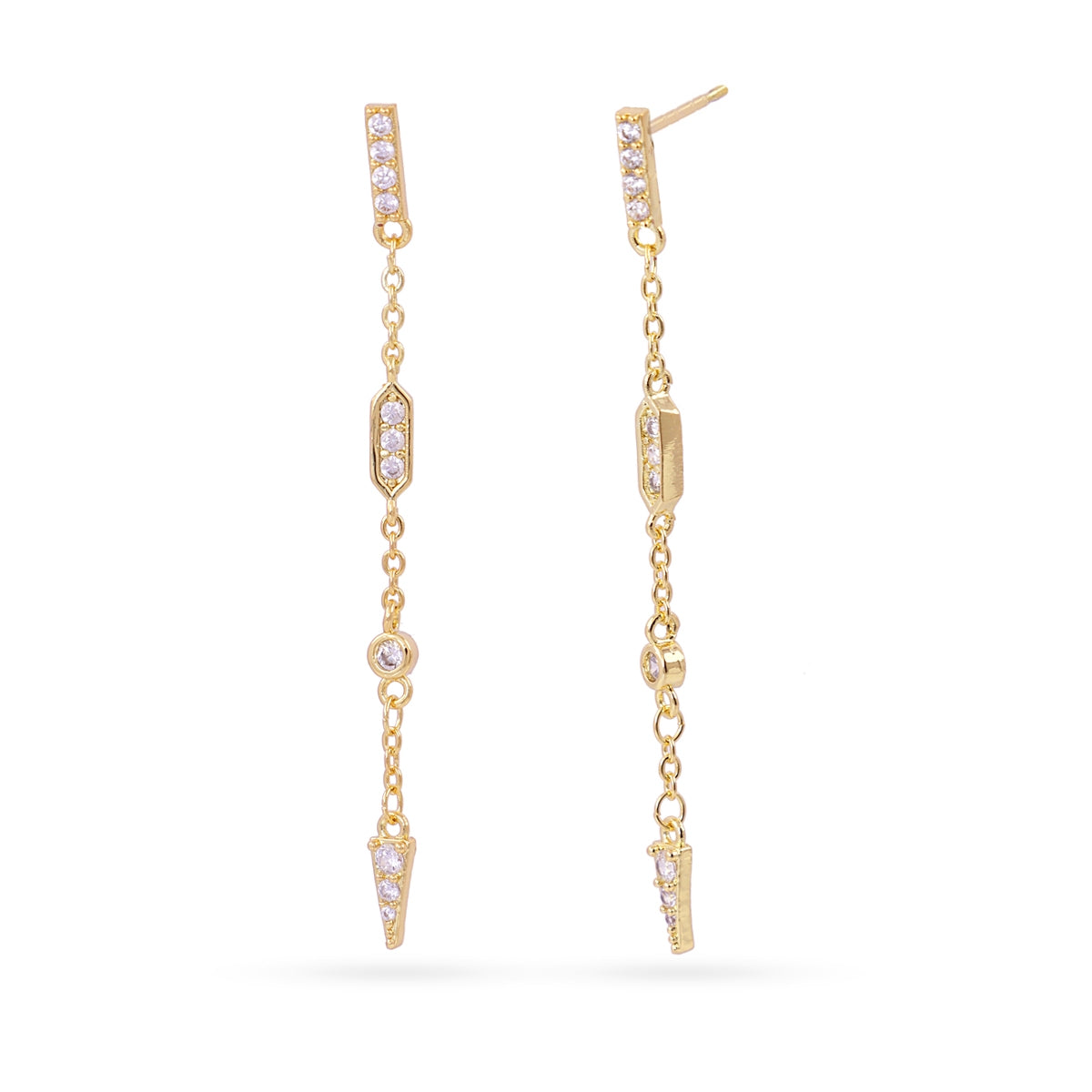 DPE480 ZIRCONIA SHINE SS26 PENDIENTES MODELO 11 - Colección  ZIRCONIA D