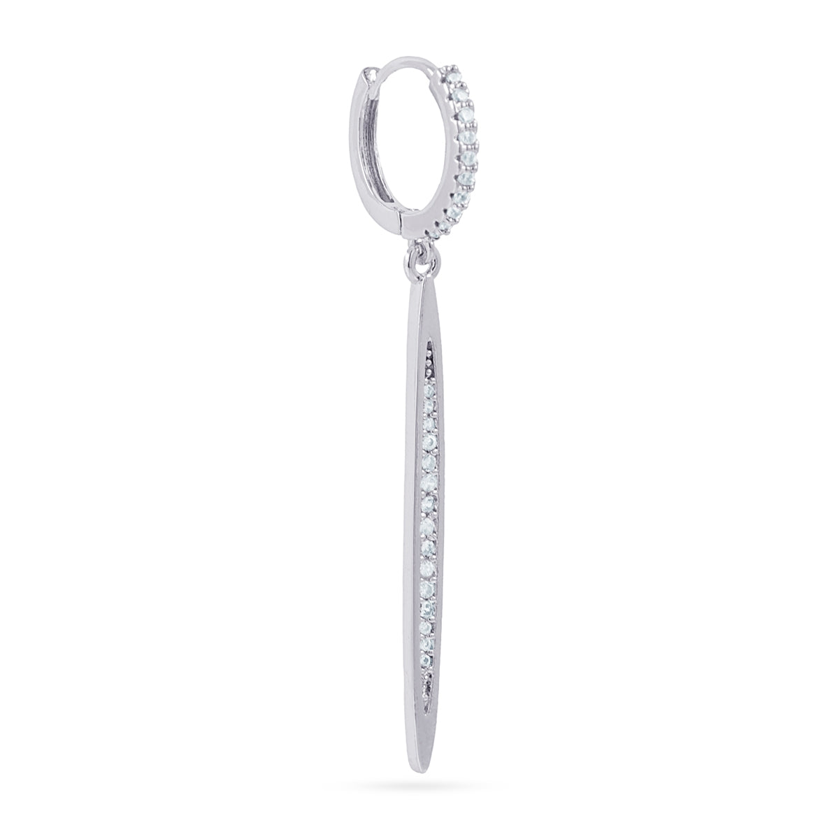 Piercing Aro Punta Circonitas en Plateado, bisutería de acero de la colección Piercings — Tiendas Via Vai Estepona