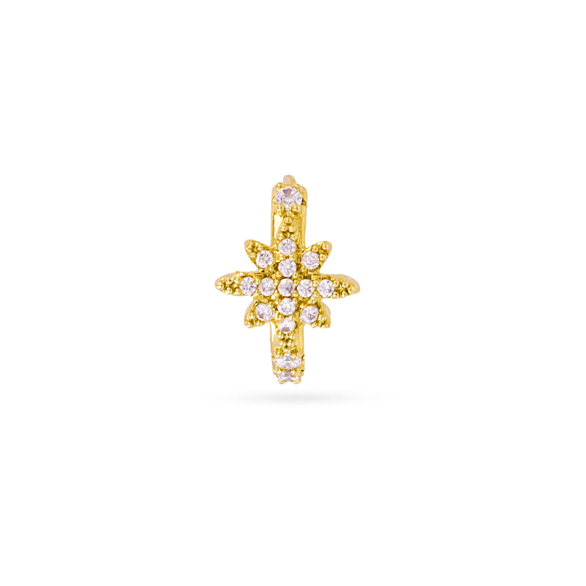 Piercing Aro Textura Estrella Polar en Dorado, bisutería de acero de la colección Piercings — Tiendas Via Vai Estepona