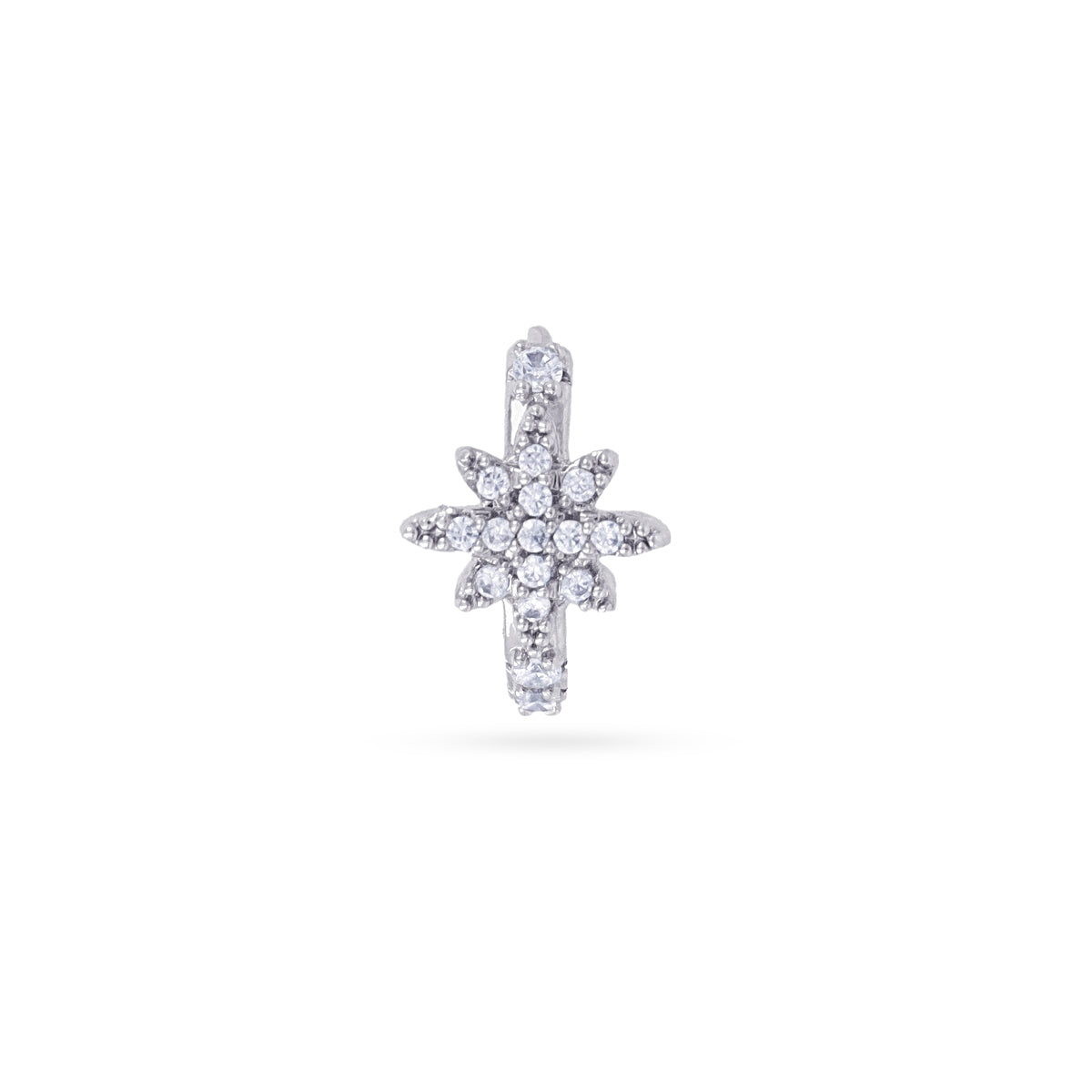 Piercing Aro Textura Estrella Polar en Plateado, bisutería de acero de la colección Piercings — Tiendas Via Vai Estepona