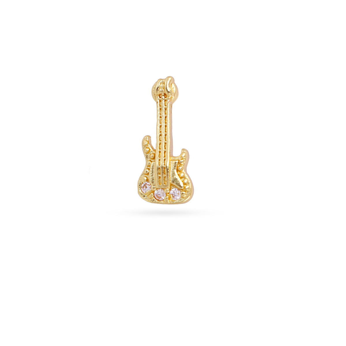 Piercing Guitarra Circonitas en Dorado, bisutería de acero de la colección Piercings — Tiendas Via Vai Estepona