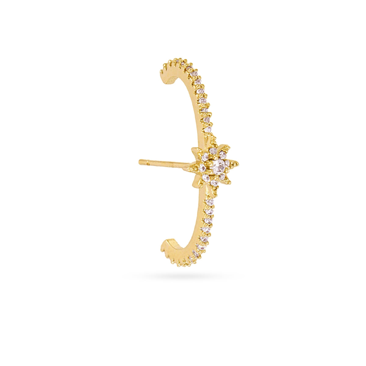 Piercing Trepador Estrella en Dorado, bisutería de acero de la colección Piercings — Tiendas Via Vai Estepona