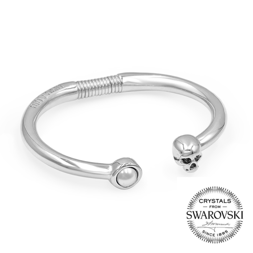 Pulsera "Ahora o Nuca" PLATA - Color: Blanco Perla