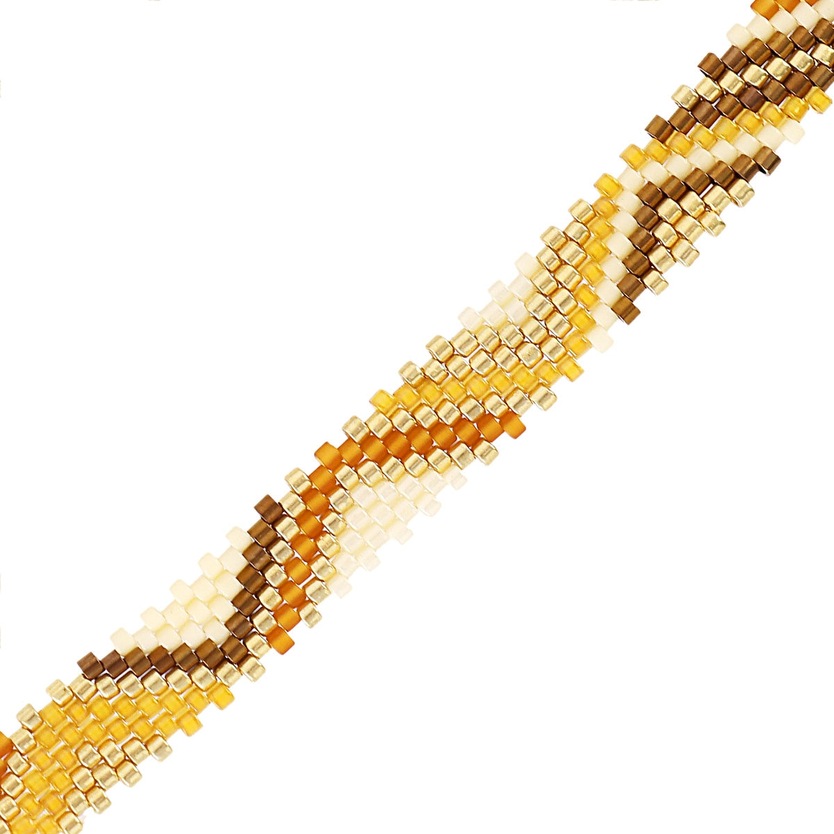 Pulsera Ajustable Miyuki Zigzag en Amarillo, bisutería de acero de la colección Sand Dust — Tiendas Via Vai Estepona