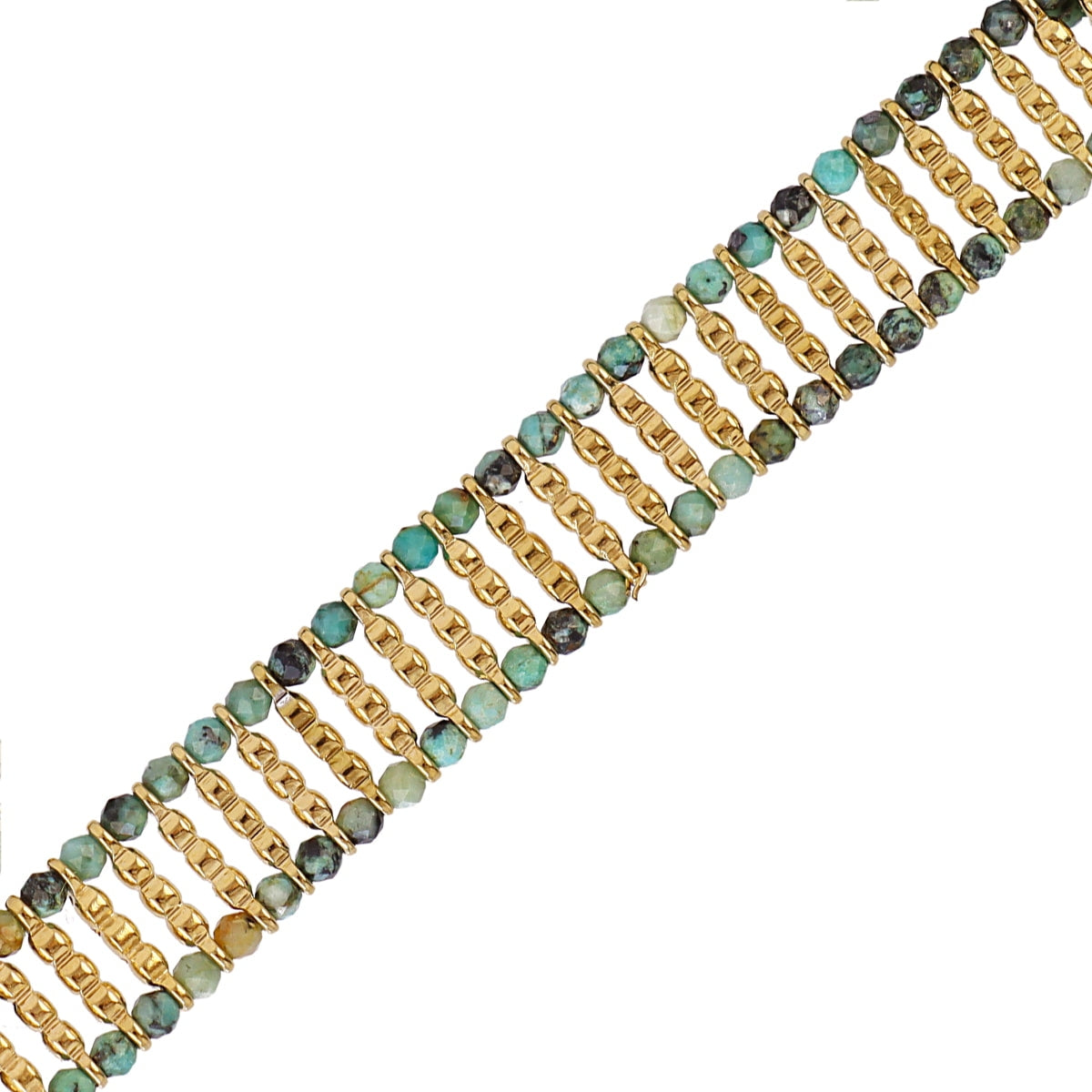 Pulsera Ajustable Spirit Multicolor en Verde, bisutería de acero de la colección Sand Dust — Tiendas Via Vai Estepona