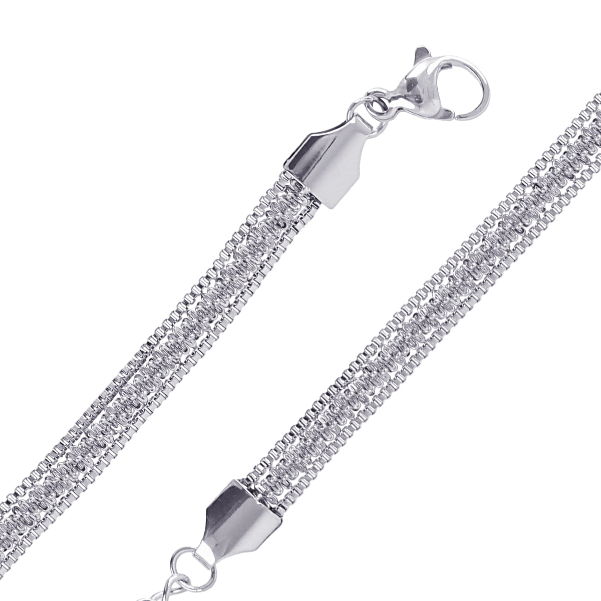 Pulsera Cadena Snake Tubular en Plateado, bisutería de acero de la colección Essentials — Tiendas Via Vai Estepona
