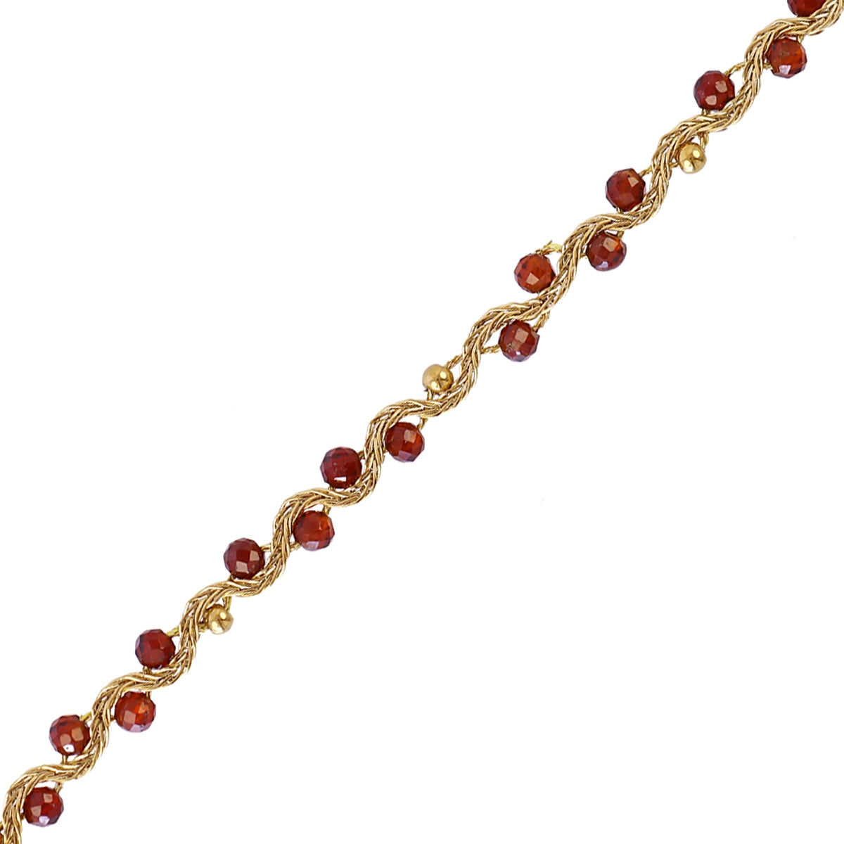 Pulsera Fina Spirit Ondas Cuentas de Cristales en Café, bisutería de acero de la colección Sand Dust — Tiendas Via Vai Estepona