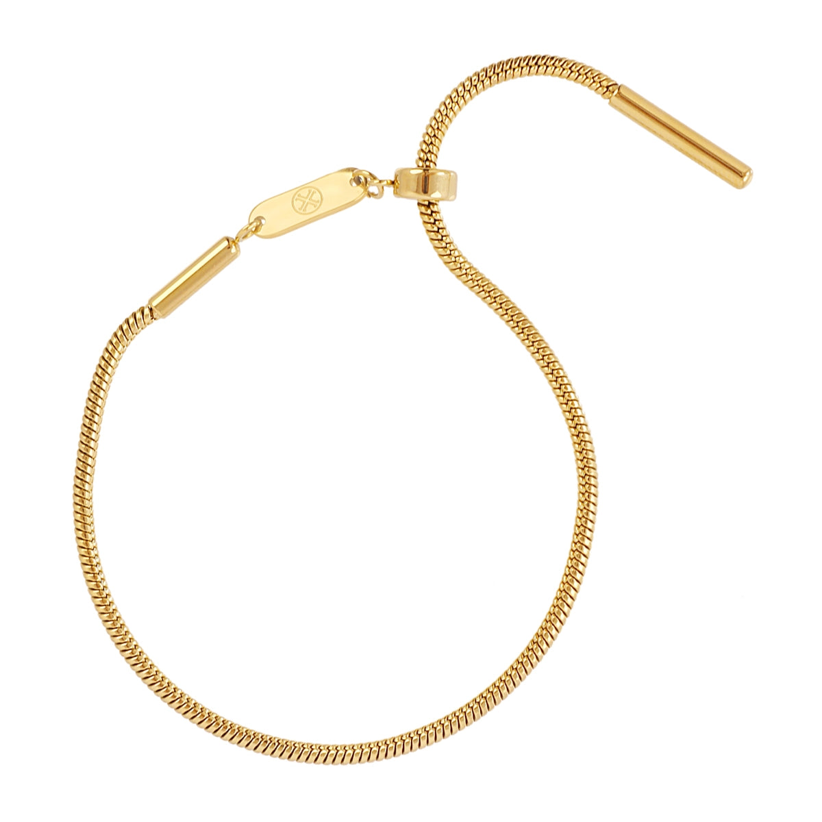 Pulsera Personalizable Snake en Dorado, bisutería de acero de la colección Charms — Tiendas Via Vai Estepona