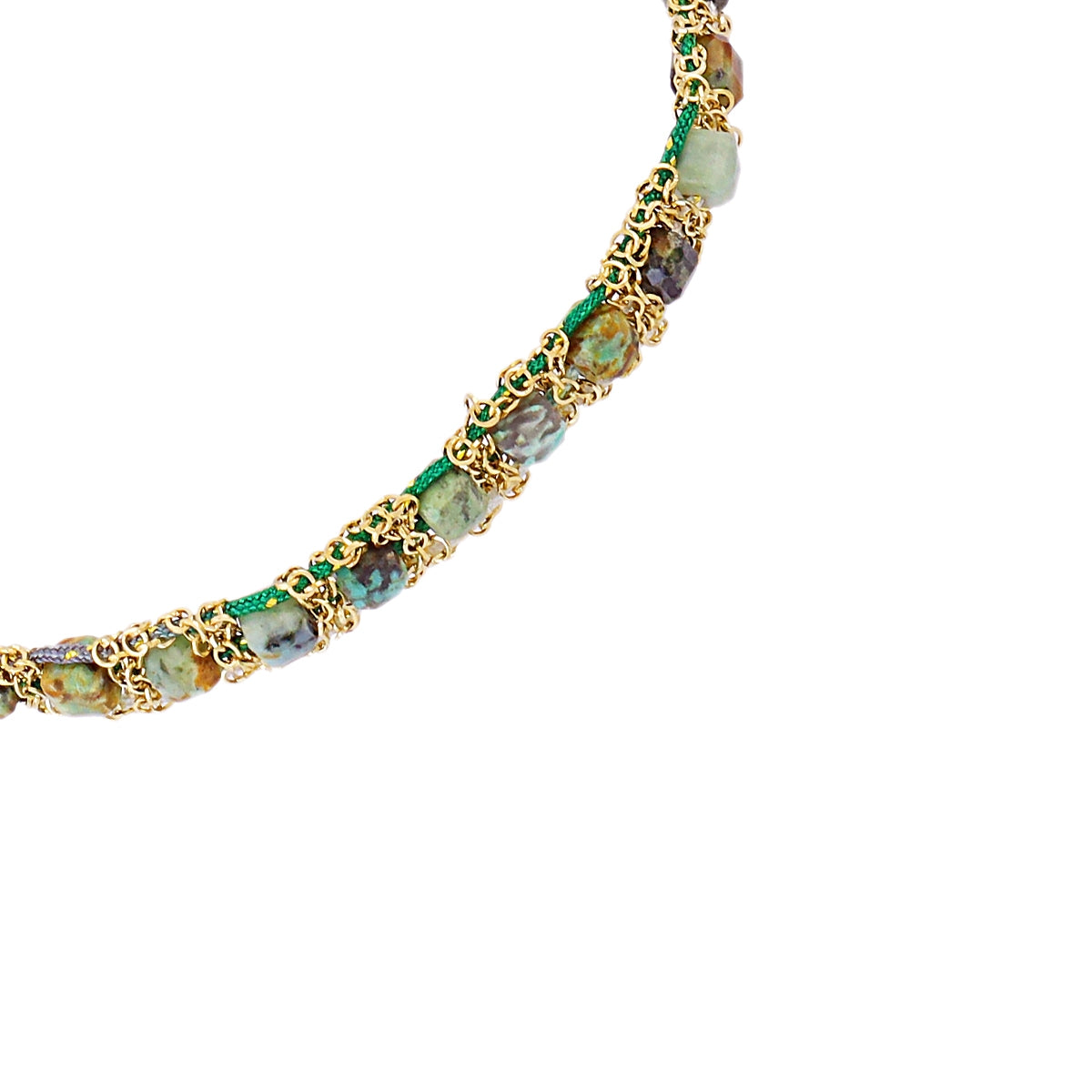 Pulsera Spirit Cadena Entrelazada Multicolor en Turquesa, bisutería de acero de la colección Sand Dust — Tiendas Via Vai Estepona