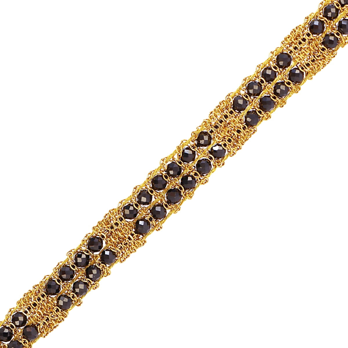 Pulsera Spirit Malla de Cadenas en Negro, bisutería de acero de la colección Sand Dust — Tiendas Via Vai Estepona