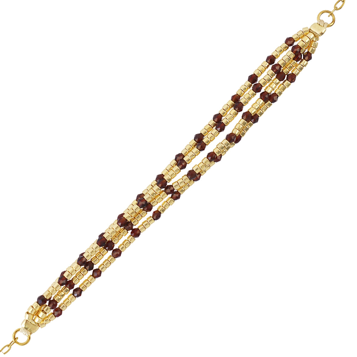 Pulsera Spirit Multihilo Multicolor en Café, bisutería de acero de la colección Sand Dust — Tiendas Via Vai Estepona