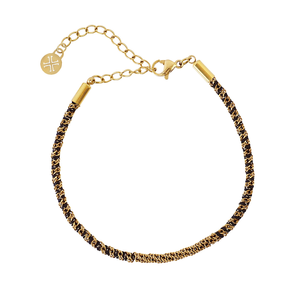 Pulsera Spirit Tubular de Hilos Multicolor en Negro, bisutería de acero de la colección Sand Dust — Tiendas Via Vai Estepona