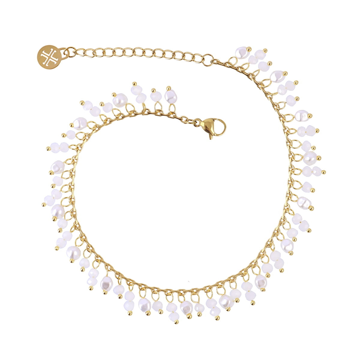 ATO259 TOBILLERA MULTIDIMBRE CON CRISTAL MODELO 1 - Colección  SAND DUST C