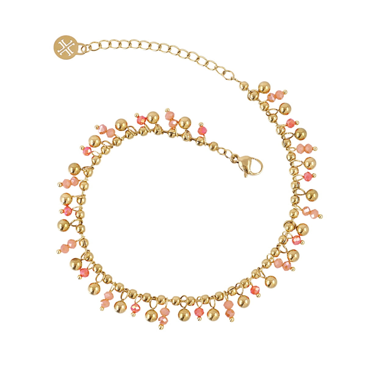 ATO260 TOBILLERA MULTIDIMBRE CON CRISTAL MODELO 2 - Colección  SAND DUST B